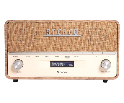 Radio i budzik Denver Radio DAB+/FM Denver DAB-36LW z drewnianą obudową light wood